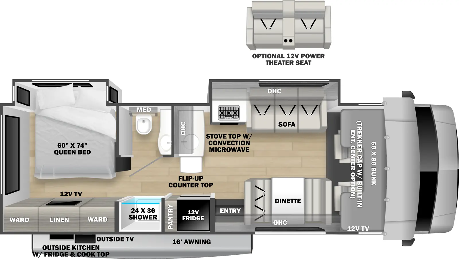 Sunseeker 2860DS Floorplan